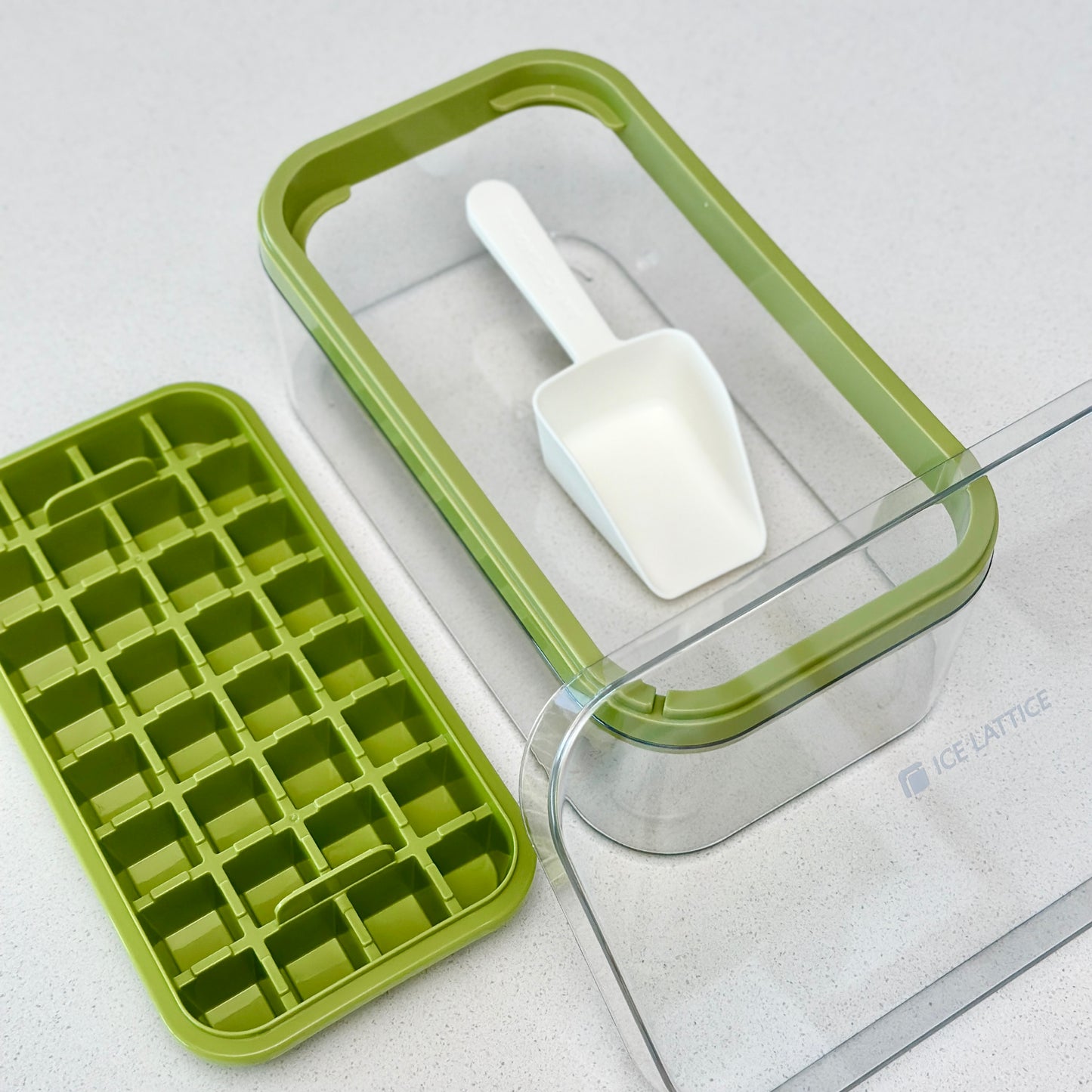 Ice Cube Tray, Bin and Lid