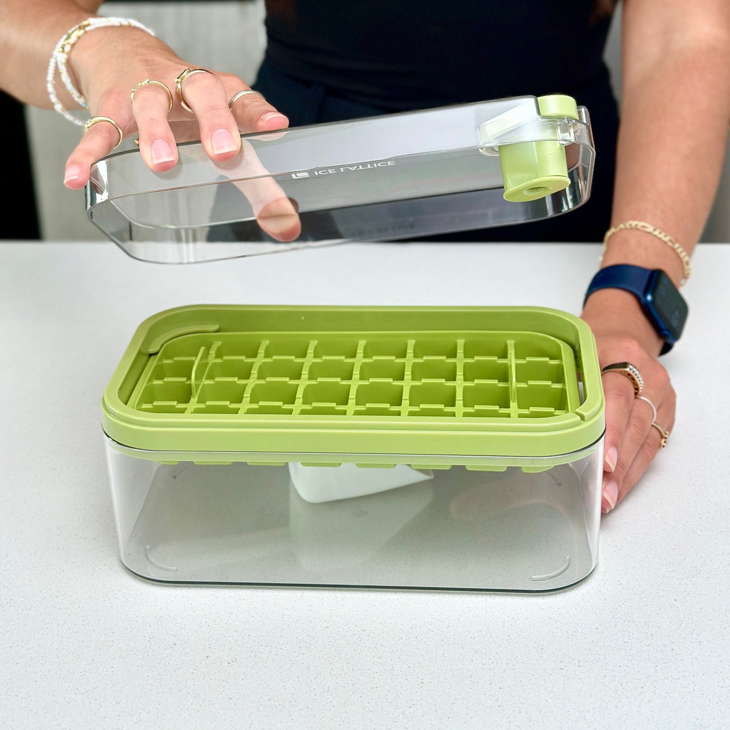 Ice Cube Tray, Bin and Lid